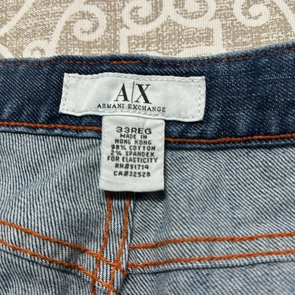 mens armani exchange sz 33 reg jeans new. 33x32 - Picture 5 of 6